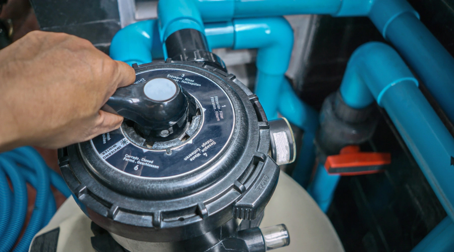 service pool repair work